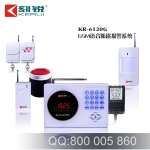 KR-6120G 带键盘的GSM 智能语音GSM数码显示防盗报警器