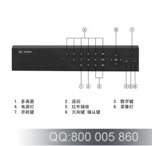 中维硬盘录像机24路 jvs-d7024 8路音频支持3块硬盘手机监控